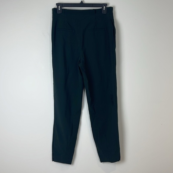 Massimo Dutti Wool Dark Green Ankle Trousers Size 2 - Picture 3 of 9